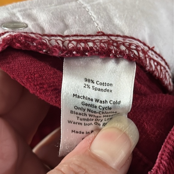 Talbots Simply Flattering Red Corduroy Pants - Picture 6 of 6